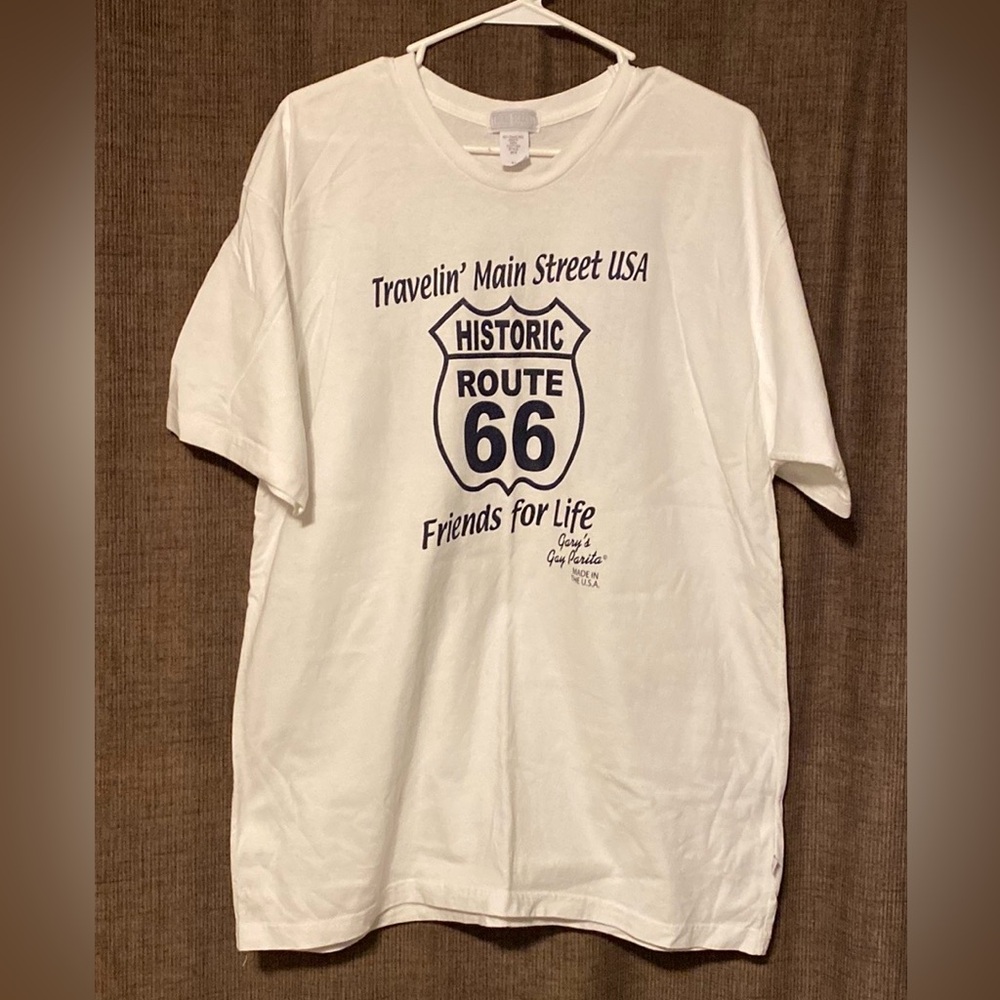 Route 66 Travelin’ Main Street  USA Double Sided Graphic Tee Made in USA XL